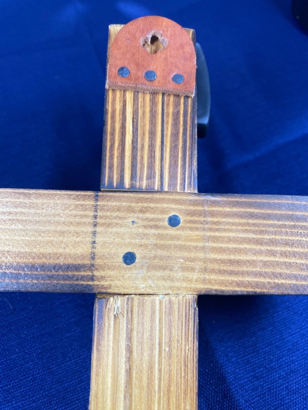 Rustic Handcrafted Leather Cross - Picture 5 of 7